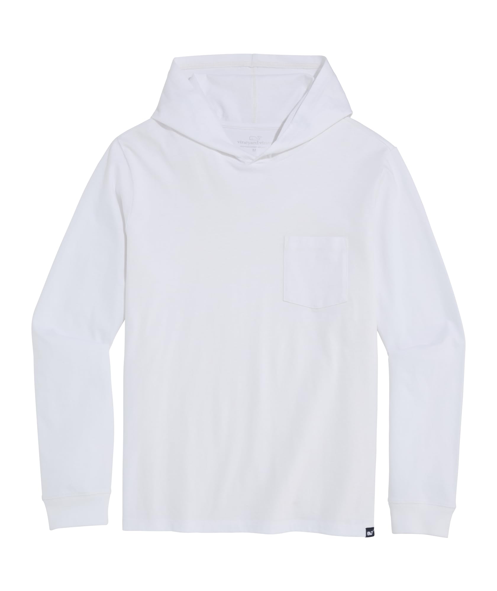 Vineyard Vines Men's White Cap Surf Gart-Dye Hoodie Tee, Xxl