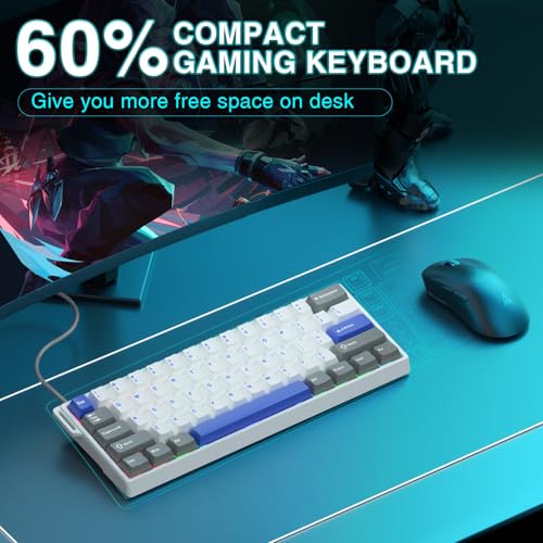 Image of AULA WIN60 HE MAX - 60% Mechanical Gaming Keyboard Wired, Hall Effect Magnetic Switches Hot Swappable, Adjustable Actuation Rapid Trigger Mode, 8000 Hz Polling Rate, 60 Percent Keyboard Compact Design