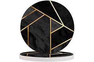 Modern Stylish Black Non-Slip Tabletop Coasters