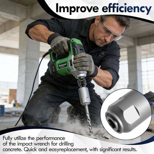 Miniatura 5 de 2 Adaptadores De Llave De Impacto, Adaptador De Llave De Impacto Sds Plus Para Convertir Llaves De Impacto A Martillos Eléctricos, Se Convierte En Sds Plus, Para Uso Con Taladro Eléctrico
