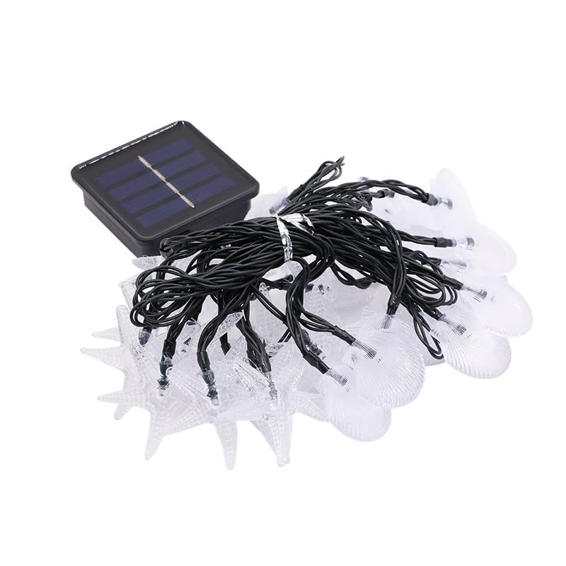 Solarna lampa ogrodowa muszla LED rozgwiazda łańcuch światła na zewnątrz łańcuch bożonarodzeniowy lampa kwitnąca festyn impreza dekoracja domu