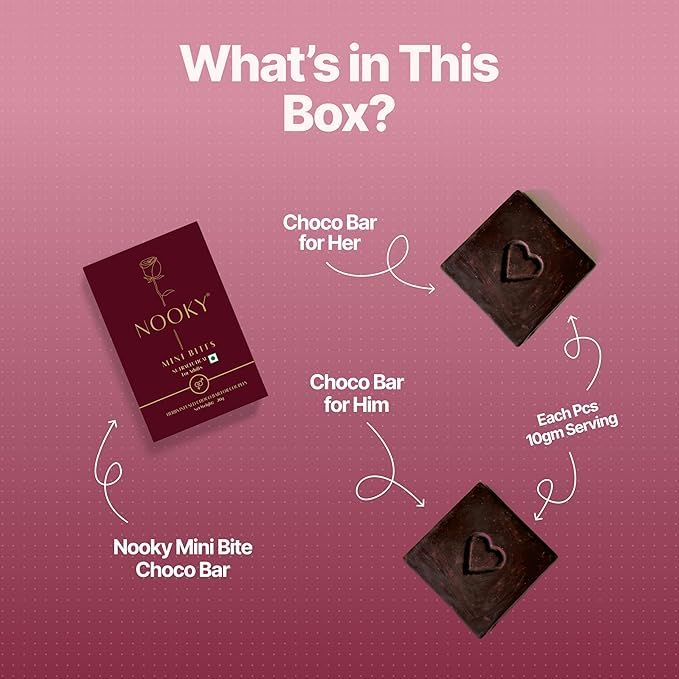 Nooky Tempting Delights for uplifing mood (Pack of 6) | Luxury Dark Chocolate Best Gift Set for Men & Women | instaeats 1