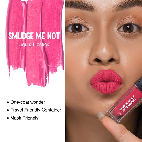 Image of SUGAR Cosmetics Smudge Me Not Liquid Lipsticks for Women | Transferproof & Waterproof | Lasts 12+ Hours | Matte Lipstick | 4.5ml - 44 Preach Peach (Peach Pink)
