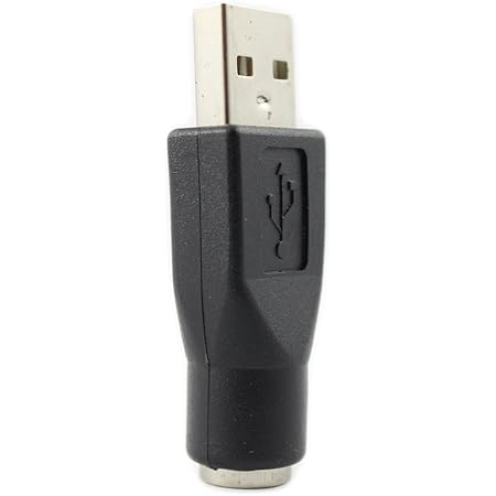 SANOXY PS/2 Female to USB Male Adapter-Replacement PS/2 Keyboard to USB Adapter - M/F (Black)