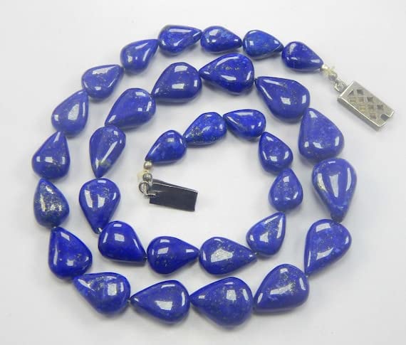 Lapis-lazuli briolette sans défaut pour remplacer les perles ternes de vos anciens bijoux