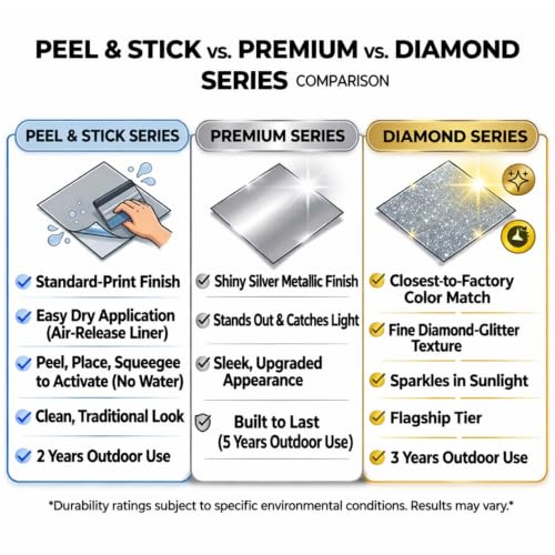 Image of GOLD HOOK 4x4 Bedside Decals Compatible with Ford F-150 2004-2008 - Premium Series - Gray Metallic Finish - Set of 2
