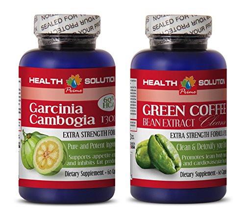 Weight Loss Protein Powder - Garcinia CAMBOGIA - Green Coffee Cleanse - Combo - Green Coffee Beans unroasted - (2 Bottles Combo)