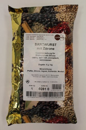 Hagesüd Frische Bratwurst mit Zitrone 1kg Gewürzmischung