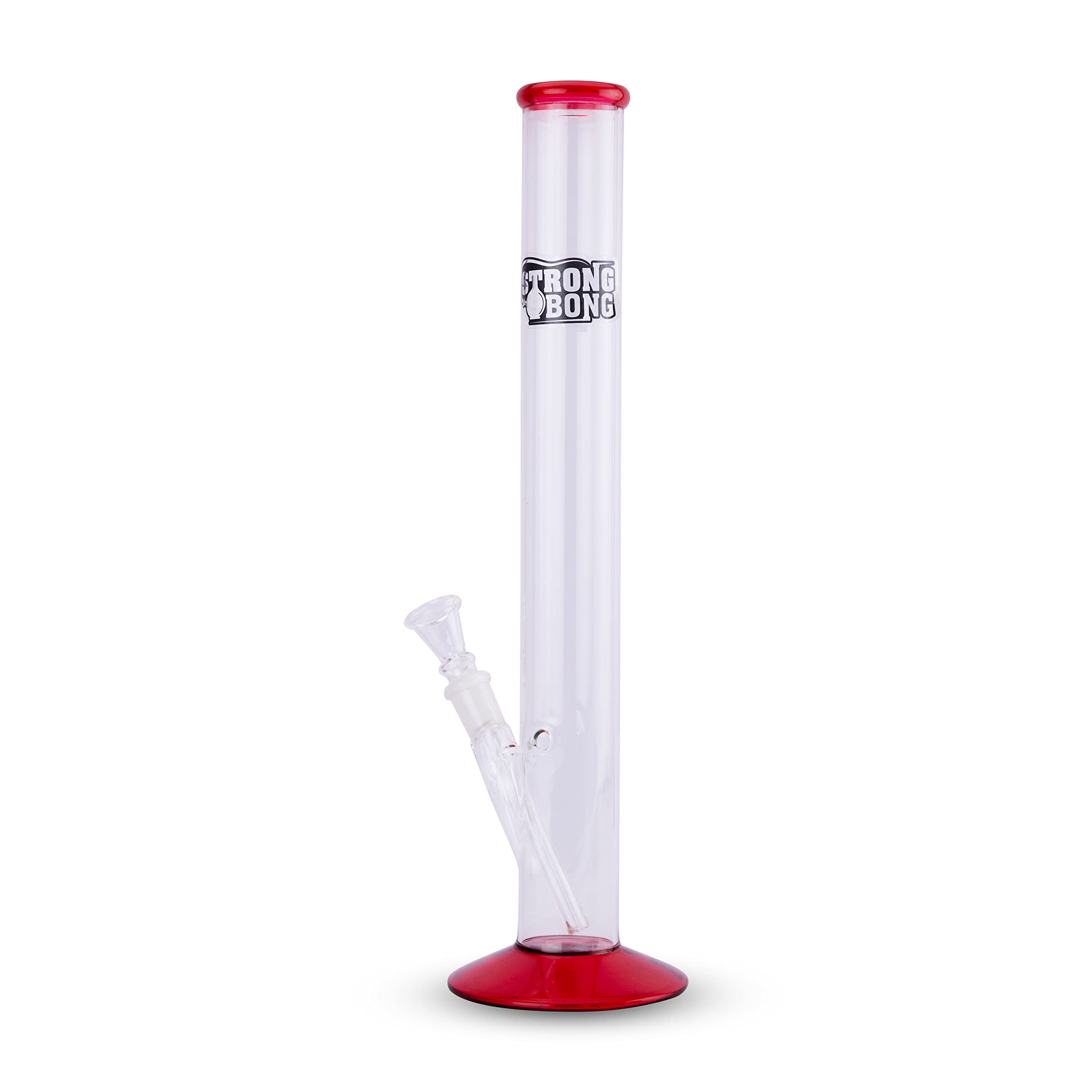 STRONG BONG 14 inch Straight Glass Bong (Red)