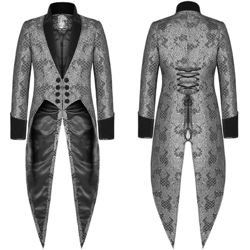 Veste de smoking jacquard brodé au style gothique victorien unique pour homme