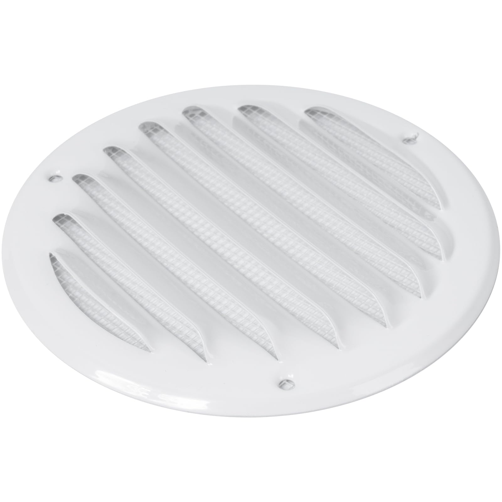 Vent Systems 10,2 cm di colore bianco - Confezione da 10 feritoia rotonda per ventilazione - copertura per griglia - zanzariera integrata - prese d'aria HVAC per bagno, casa, ufficio, cucina