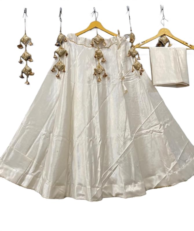 Women Silk Lehenga Choli Set with Tassel Details, Pearl Border, Traditional Indian Ethnic Wear__G21-image-34