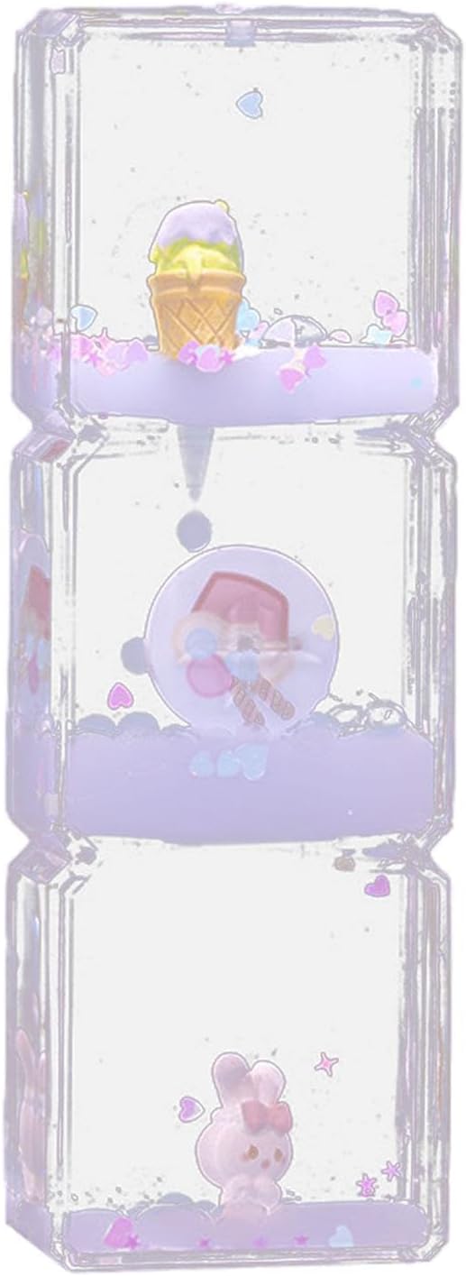Liquid Hourglass, Liquid Sensory Dot Timer, Liquid Motion Bubbler Timer, Cartoon Liquid Motion Bubble Timer, Transparent Acrylic Hourglass Timer, Sand Clock, Calming Toys For Playful Learning