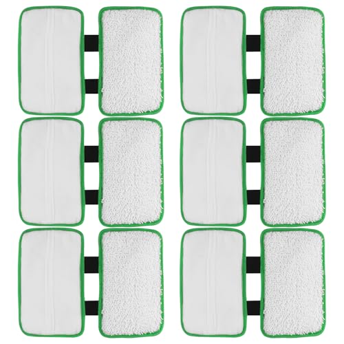 Replacement Pads Refill for Shark Sonic Duo Hardwood Floor Cleaner KD450W, KD400W, SP1000, XTCRU500 ZZ500, ZZ510, Washable & Reusable Microfiber Floor Cleaning Pads (6 Pack)
