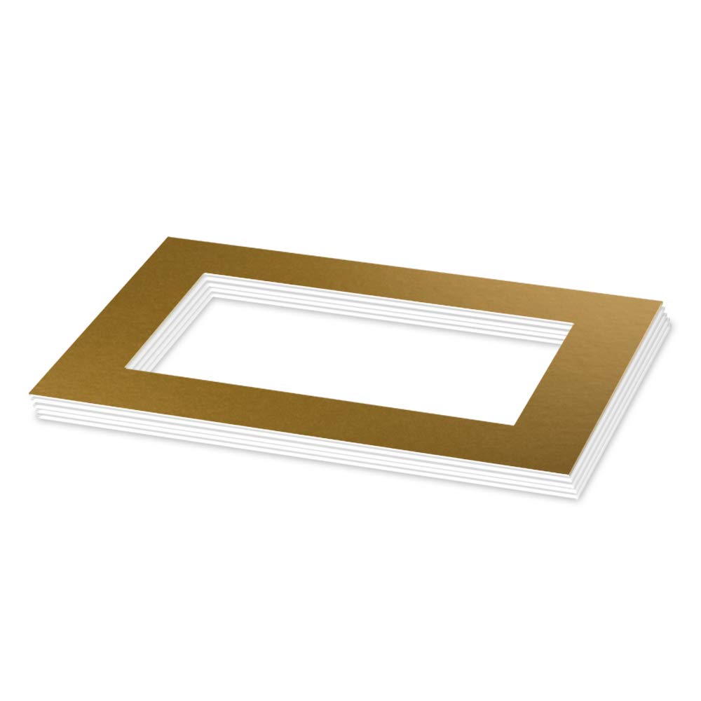 Bildershop-24 - Passepartout in Diversi Colori a Scelta, Gold / 5X, 29.7 X 42 cm (Bildgröße: 21 X 29.7 cm)