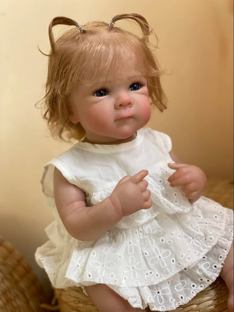 Muñeca bebé realista Bettie niña 18 pulgadas cuerpo completo silicona miniatura 5