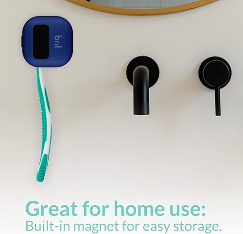 Miniatura 5 de Bril Limpiador de cepillos de dientes UV-C, funda de cepillo portátil, soporte y estuche de viaje para cepillo de dientes de cualquier tamaño, azul