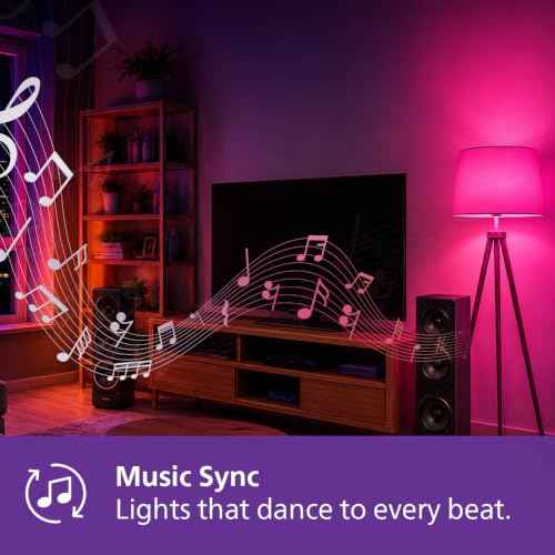 Image of PHILIPS WiZ 12W E27 Wi-Fi & Bluetooth LED Smart Bulb with Music Sync, Compatible with Amazon Alexa & Google Assistant, 16 Million Colours & Motion Sensing Technology | Pack of 4