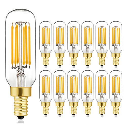 LEOOLS T6 LED Bulb, 60W Candelabra Dimmable Chandelier Light Bulbs 2700K Warm White Clear 600lm 6W E12 Vintage LED Filament Edison Candle Bulb with Decorative, 12-Pack. (Warm White) LEOOLS T6 LED Bulb, 60W Candelabra Dimmable Chandelier Light Bulbs 2700K Warm White Clear 600lm 6W E12 Vintage LED Filament Edison Candle Bulb with Decorative, 12-Pack. (Warm White)