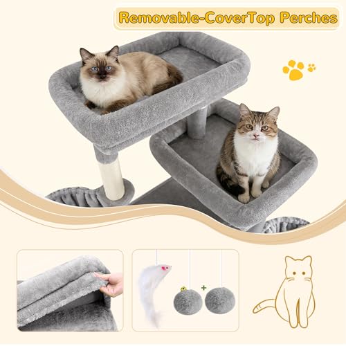 Globlazer Torre para Gatos Grande de 69 Pulgadas Beige miniatura 3