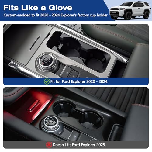 Inserto para portavasos de consola central 1797 para Ford Explorer 2020-2024 miniatura 2