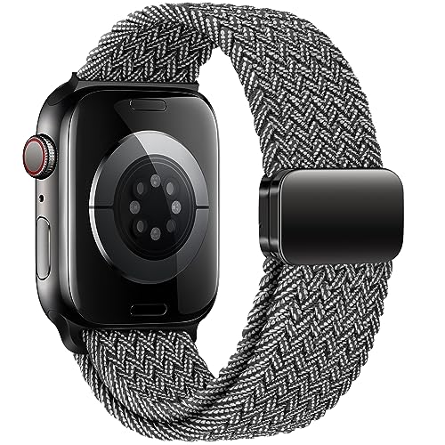 Image of Mazoft Braided Bands With Magnetic Clasp Compatible with Apple Watch Band 38mm 40mm 41mm 42mm 44mm 45mm 46mm 49mm;Nylon Sport Loop Strap for iWatch Ultra 3 & 2 Series 11 10 9 8 7 6 SE 5 4 3 Women Men