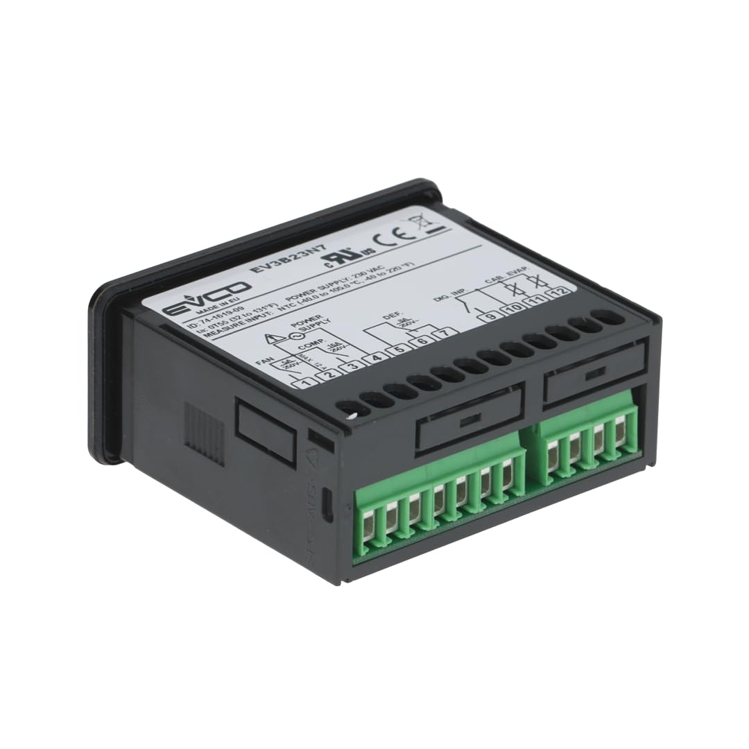 Termostato digital para todos los controles, refrigerador, EVCO, congelador EV3B23N7, 230 V