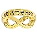 Produktbild In Season Jewelry Mädchen - Ring Unendlichkeitssymbol Immer Schwestern 18k Vergoldet