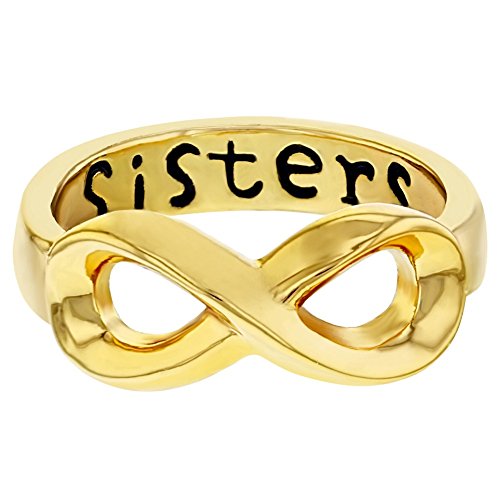 Preisvergleich Produktbild In Season Jewelry Mädchen - Ring Unendlichkeitssymbol Immer Schwestern 18k Vergoldet