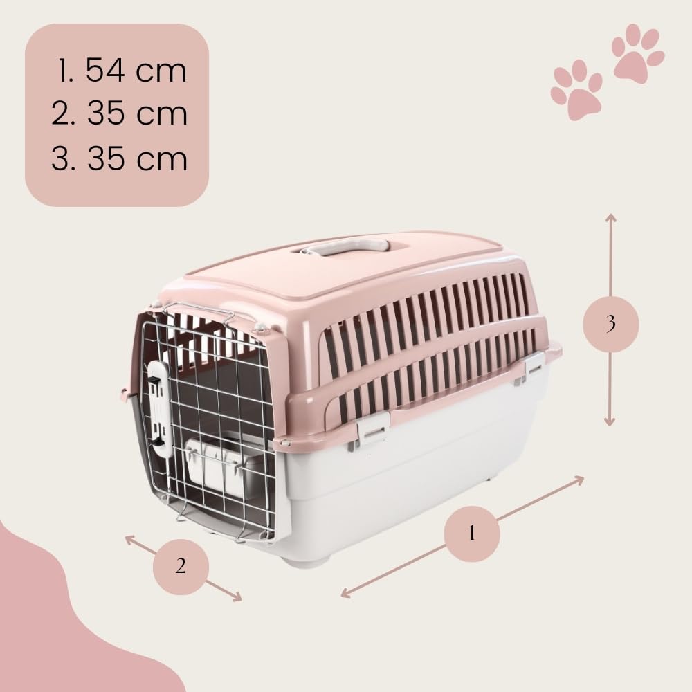 2er Set Transportbox IATA Flugbox Flugzeug Hundebox Hunde Transportbox Katze Groß für 2 Tiertransportbox Katzentransportbox Gr. M