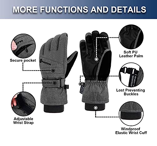 image for Andorra Snow Gloves Women Waterproof Snowboard Gloves Ski Gloves Women