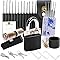37-Piece Stainless Steel Storage Lock Set for Picking Storage Unit shed Garage and Fence Padlock 3 Pick Set