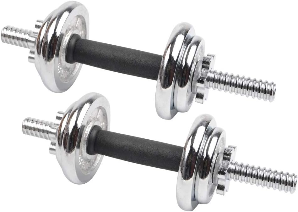 Rhegeneshop Adjustable Cast Iron Gym Strength Weight Dumbbells Set