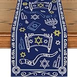 Morbuy Camino de Mesa Moderno, Lavable Table Runner,Caminos de Mesa Lino Vintage para Comedor Picnics Decoración de Fiesta y Cocina (Libro,33x120cm)