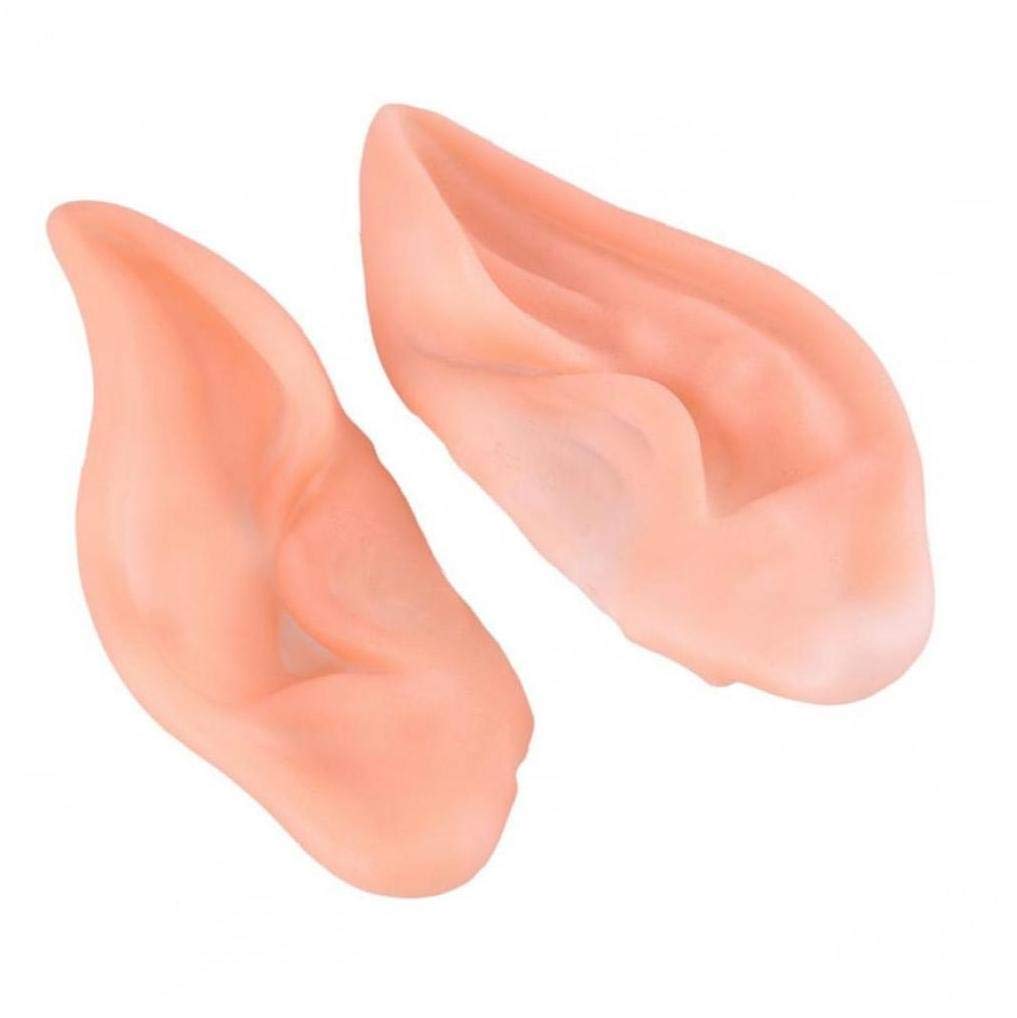 Amoyer Latex Fairy Pixie Elf Ears Cosplay Accessories Halloween Party Soft Pointed Prosthetic Ear
