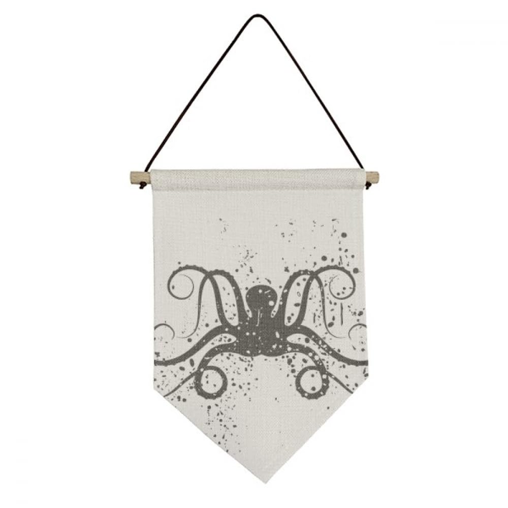 Drapeau sur toile pieuvre noire pour un salon style bord de mer - 4
