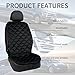 ESMING Driver Or Passenger Car Seat Cushion for Full Back and Seat-Black