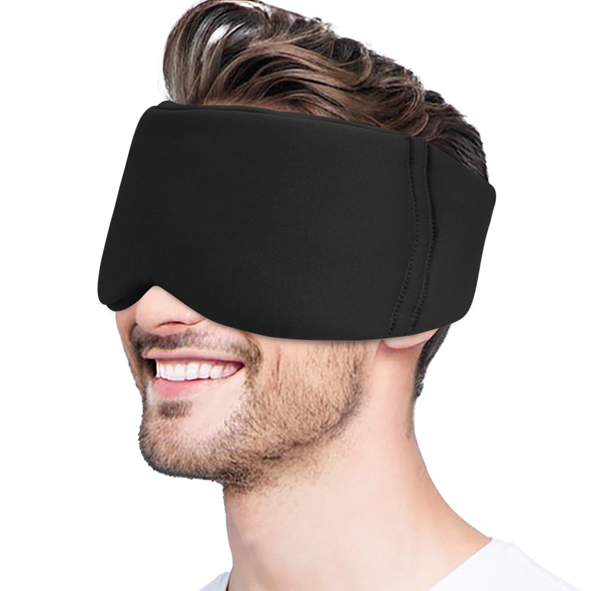 Hilph Antifaz para dormir con cierre de velcro para hombres y mujeres, 100% Blockout antifaz para dormir, antifaz ajustable para dormir y vendar los ojos para dormir por la noche, viajes y siestas,