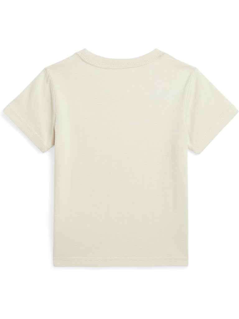 Beige Polo Ralph Lauren Cotton Jersey Crewneck Tee (Toddler/Little Kid)