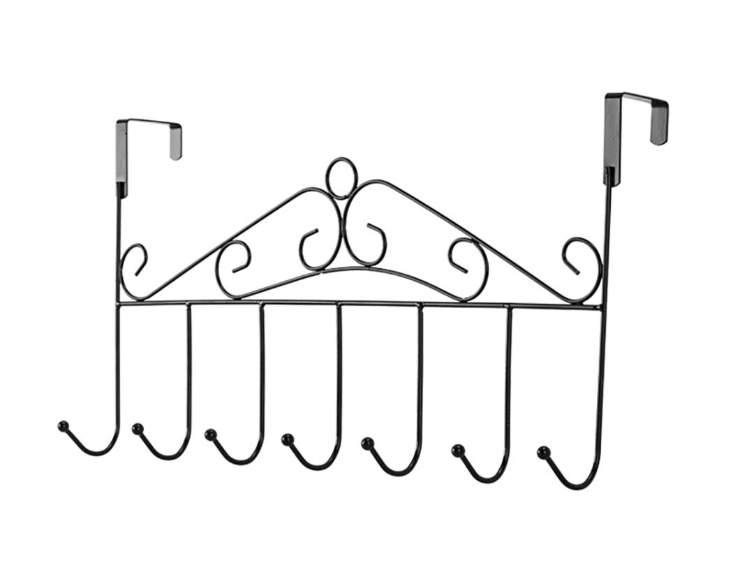 Xolengta Metal Multi - Functional Steel Over The Door Hook Hanger Organizer/Wall Hook Rack for Hanging Clothes, Door Hanger for Clothes Without Drill- Black - 1 pc-image-10
