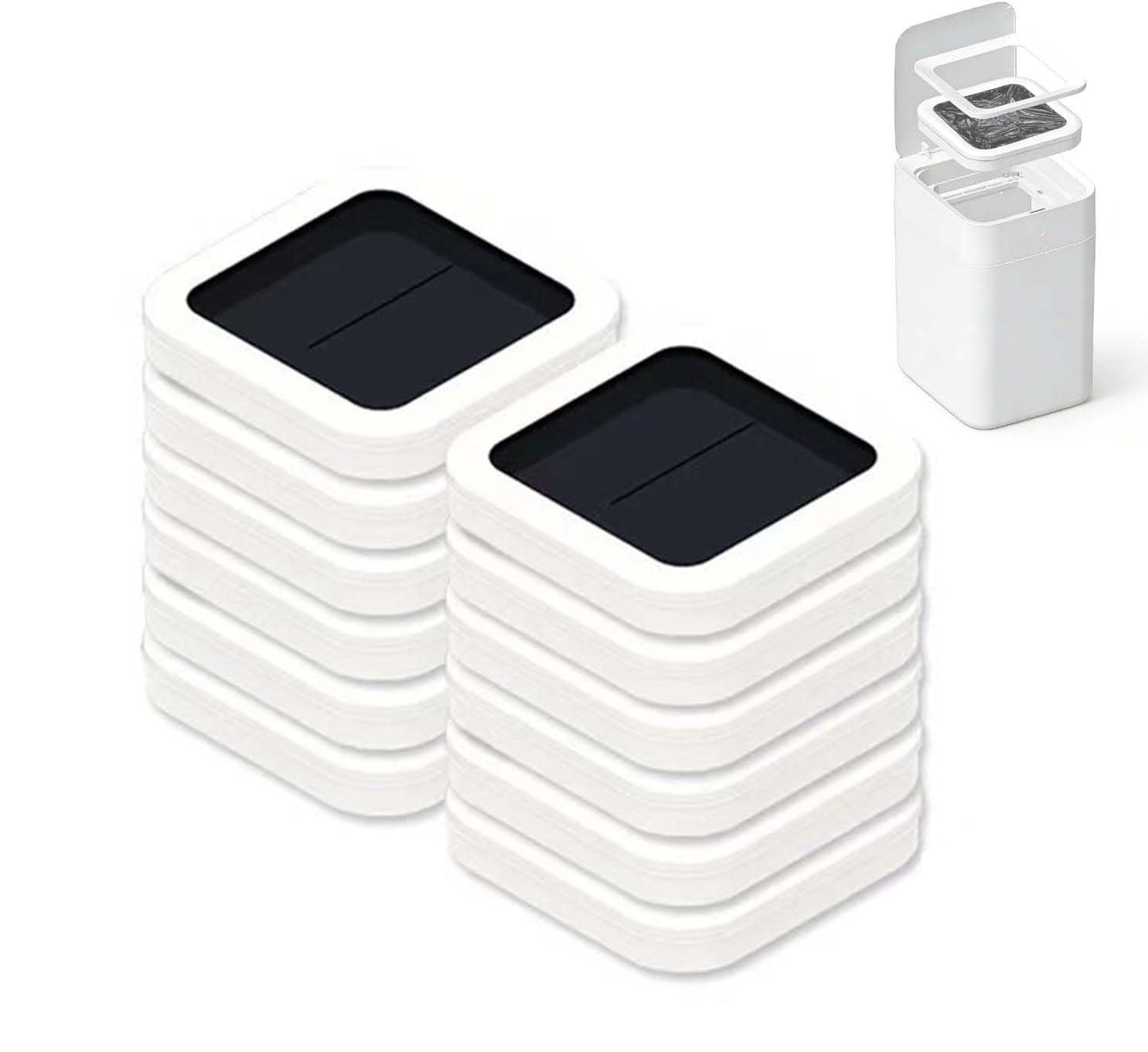 Sacchetti di ricarica for contenitori intelligenti for bidoni della spazzatura da cucina intelligenti, anelli di ricarica automatica autosigillanti, sacchi for immondizia da 15 litri(12 boxes)
