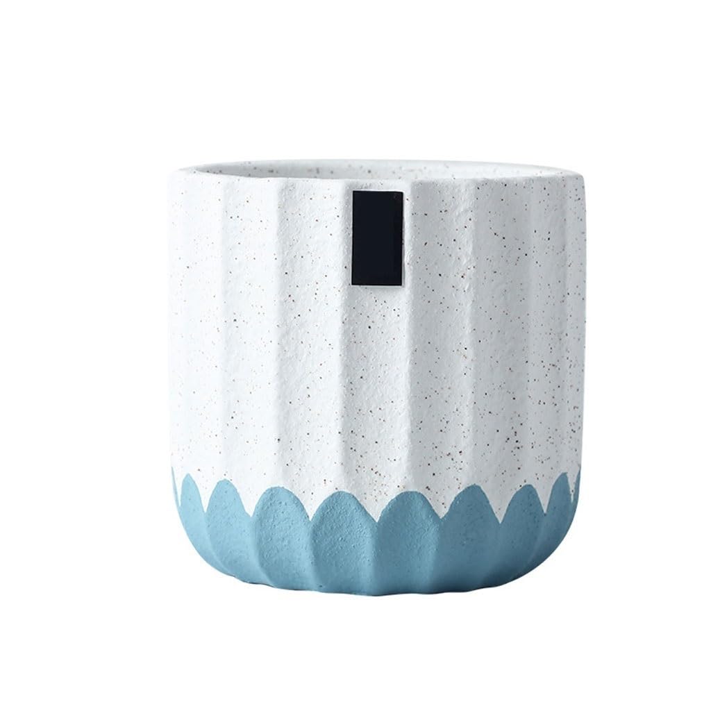Gelasige A Flower Pots Simple Creative Home Flower Pots Simple Cement Flower Pots Desktop Flower Pots With Drainage Holes Outdoor Flower Pots(A)