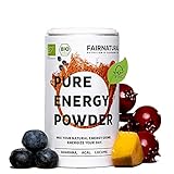 ✔ DESPERTAR MÁS NATURALMENTE: Polvo energético orgánico de alta calidad de Fairnatural hecho de guaraná y superalimentos para crear bebidas energéticas ricas en energía y batidos con zumos o agua. 5g de polvo corresponden al contenido de cafeína de una taza de café (40mg). Una lata es suficiente para 20 bebidas ricas en energía (0,75€ por porción). El refuerzo óptimo y saludable para el entrenamiento previo