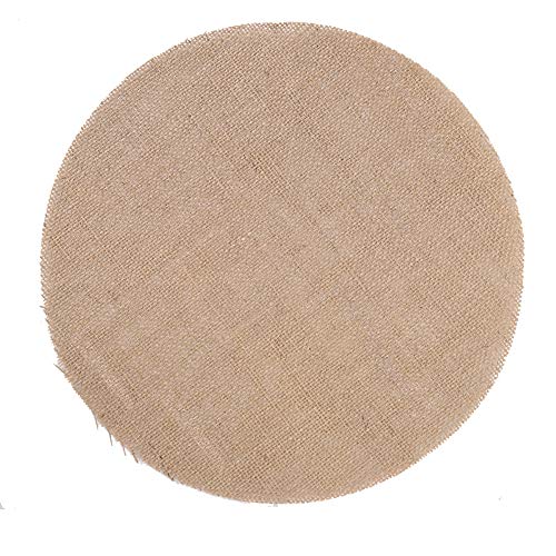 12Pcs Rustic Burlap Linen Doilies Mat Round Placemats Cup Mat Coaster Table Decorations for Wedding Holiday Home Party Dining Table, 6 Iinches -  luzen