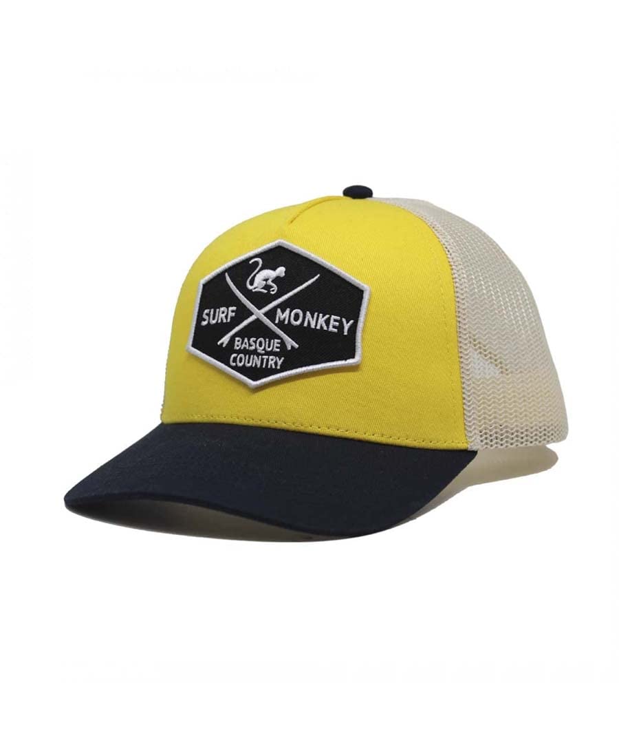 SURF MONKEY Gorra de 5 Paneles Trucker con Rejilla para niño/niña - Gorra Surf Monkey®