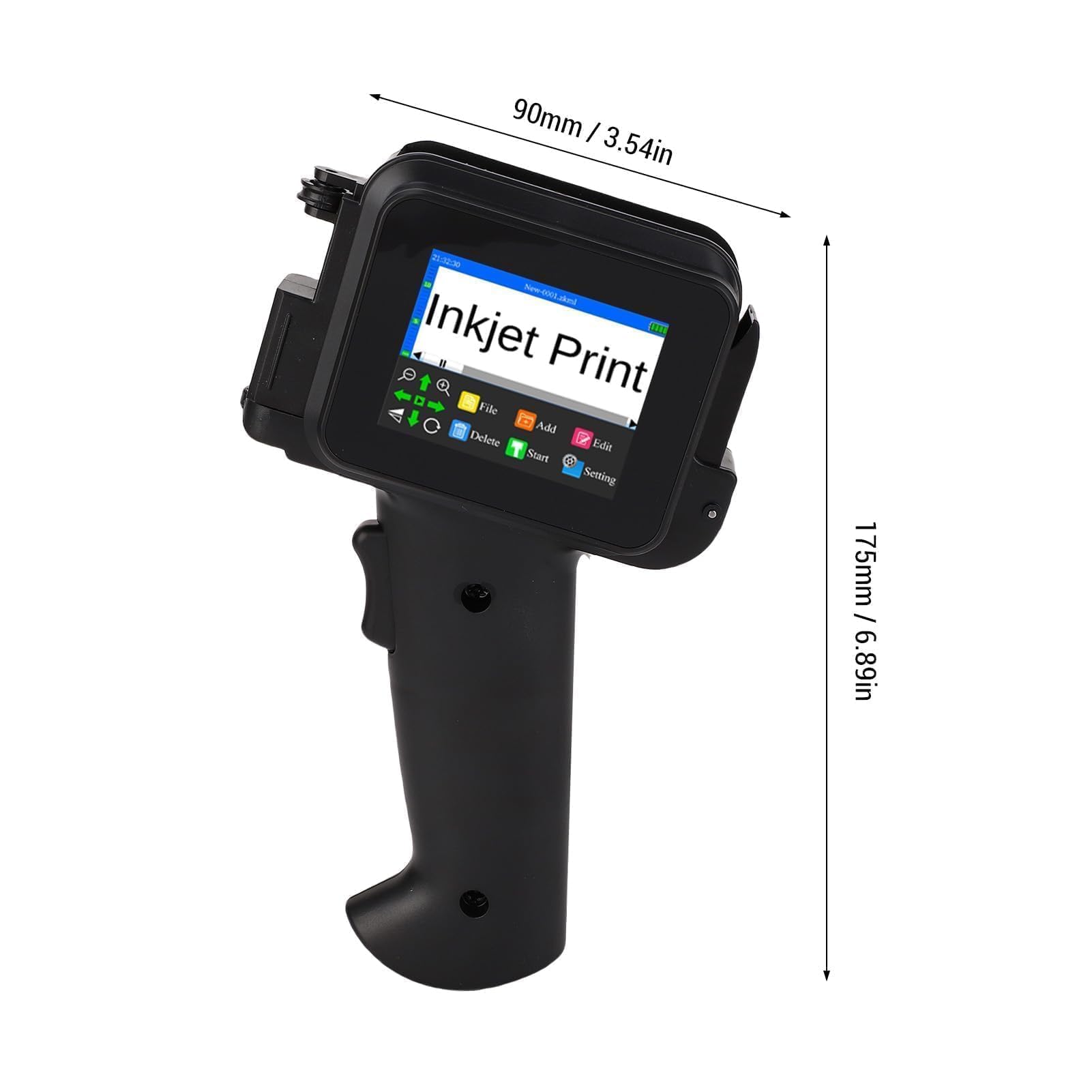 SUNGOOYUE Impresora de Inyección de Tinta Precisa, Portátil, de Secado Rápido, Portátil, Mini 12,7 Mm, para Texto, Código de Barras, Código QR, Contador, Número de Lote, Codificador de Fecha para