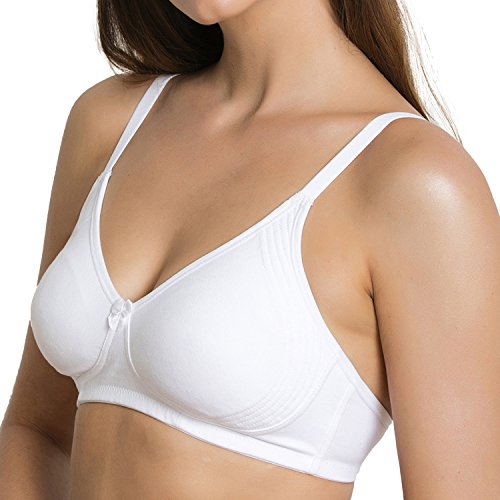 Image of Rosaline by Zivame Women's Half Cup Non Padded Non Wired Bra (RO00ROAP01WHITE0036C White 36C)