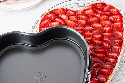 Dr. Oetker Herz-Springform mit Auslaufschutzboden Ø 25 cm, Kuchenform mit Flachboden… – Ansicht 5