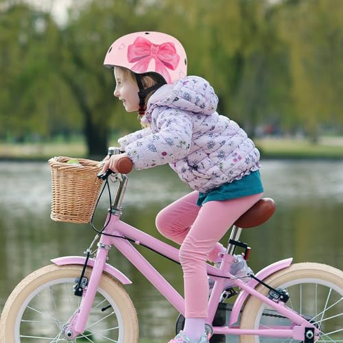 Image of Kids Bike Helmet Adjustable Youth Toddler Helmet with DIY Stickers for Girls Age 3-5-8-14 Years for Bicycle Scooter Skateboard Roller Skating