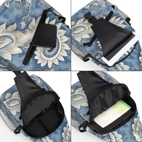 Bolso bandolera unisex tejido poliéster 7.9x3.5x14.2 in miniatura 5